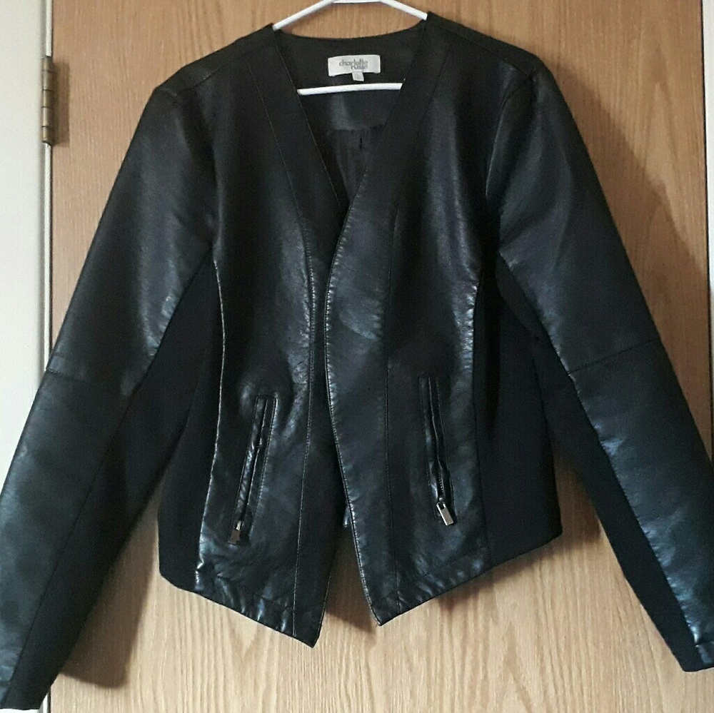 Black Charlotte leather Jacket